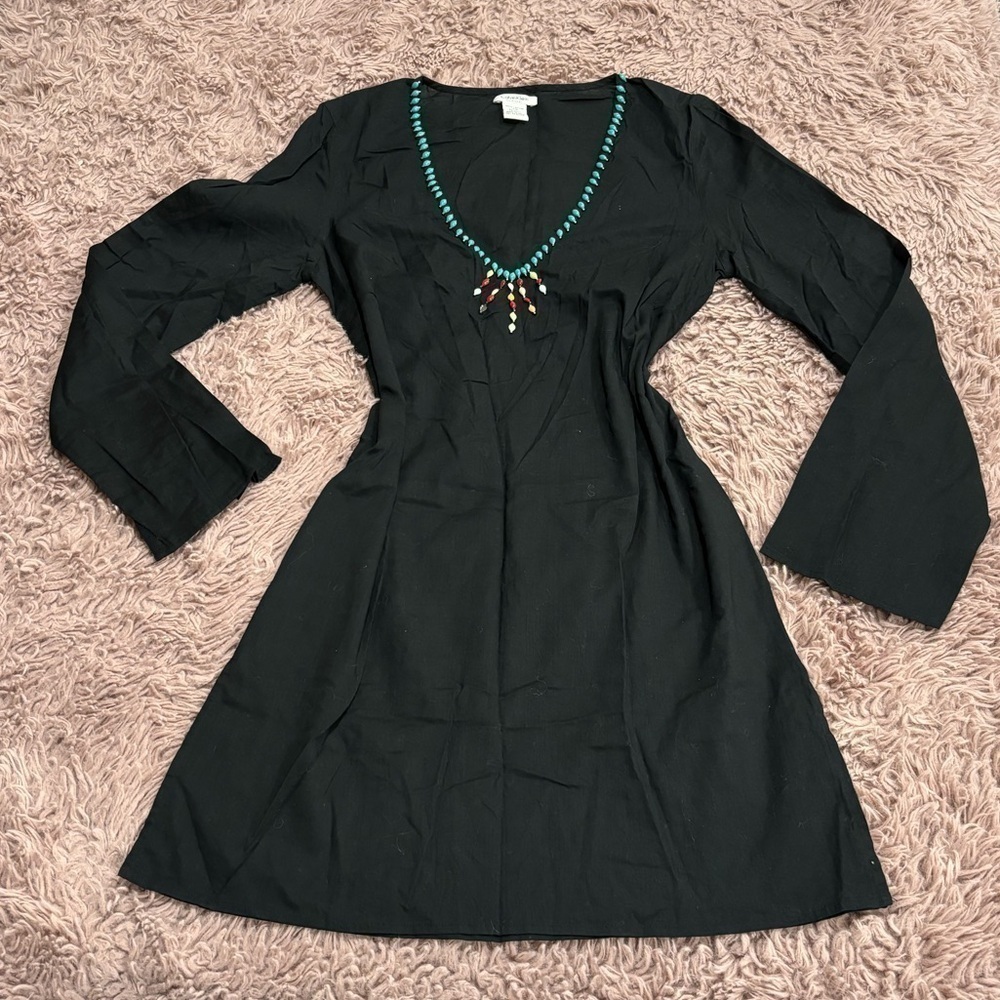 Calvin Klein Swimwear Women Black Stones Swim Cover Dress